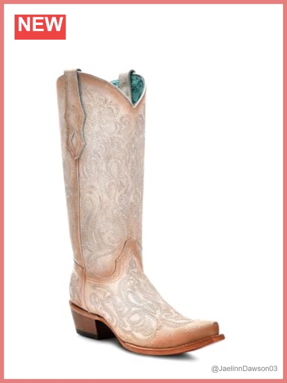 Women's Western Boots Leather Embroidered Snip Toe Cuban Heel Pull-On